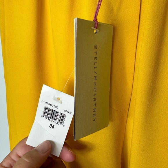 NWT Stella McCartney yellow elastic waist bermuda short size 34 1892 - Picture 3 of 4